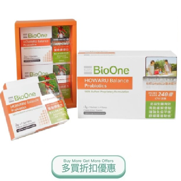 碧而優BioOne HOWARU Balance益生菌30包/盒 – 多買優惠